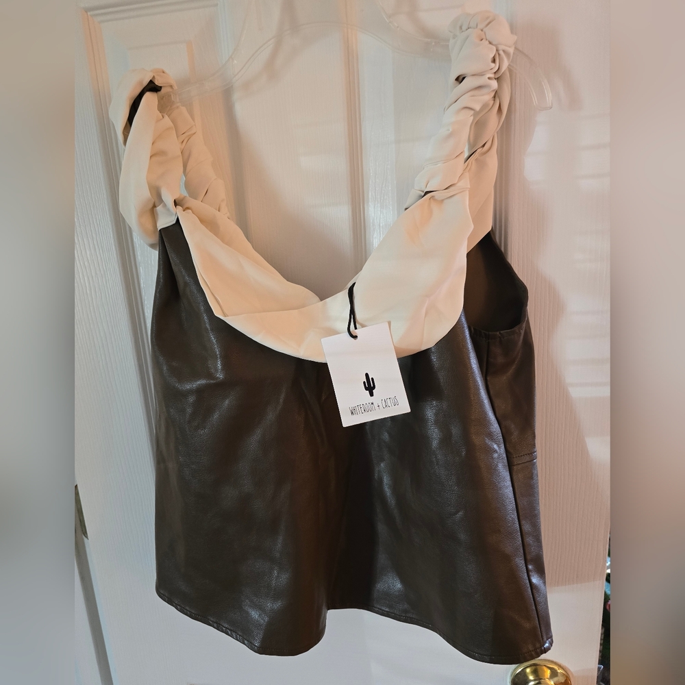 Whiteroom & Cactus Contrast Drape Tank